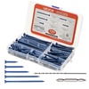 image:imageVEVOR Concrete Screws 100 PCS Kit 316 inch 5 Lengths Assortment with Drill Bits Phillips Head Masonry Screws Blue Coated Carbon Steel for Concrete Brick Block amp Wood