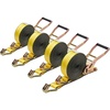 image:imageVEVOR E Track Ratchet Straps 30Pack 2 x 15ETrack Straps 4400 LBS Breaking Strength Polyester Webbing amp Spring Fitting amp Ratchets Durable TieDowns for Tires Motorcycles Trailers Loads Yellow2 x 30  4 PACK
