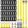 image:imageVEVOR ETrack TieDown Rail Kit 4 Pack 16 Etracks Rails with 21Pcs Accessories 2 Ratchet Straps amp 4 ORings amp 4 TieOffs with DRing amp 2 Single Slots amp 8 End Caps amp 1 Bag for Garages Trailers21 PACK