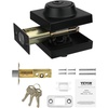 image:imageVEVOR Entry Door Locksets with Deadbolt 5 Pack Satin Nickel Entry Lever and Single Cylinder Deadbolt Keyed Alike Combo Pack Fit for 138 to 134 Door Thickness for Entrance and FrontBlack