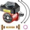 image:imageVEVOR Hot Water Recirculating Pump 10 GPM Instant Circulation Circulator Pump System 3Speed Control 013 HP 110120V NPT 34 in to NPT 12 in Adapter Stainless Steel Head for Water HeatersStainless Steel with Bypass Valve and timer