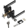 image:imageVEVOR Keyed Entry Door Knob Satin Nickel Door Knob with Round Ball Keyed Exterior amp Thumb Turn Lock Interior All Metal Doorknobs Hardware with Lock and Keys Modern Design for Bedroom amp BathroomMatte Black