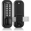 image:imageVEVOR Mechanical Keyless Entry Door Lock 14 Key Door Lock Mechanical Keypad with Adjustable Thumb Knob SingleSide Zinc Alloy Waterproof Keyless Gate Lock for Home OfficeBlack