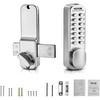 image:imageVEVOR Mechanical Keyless Entry Door Lock 14 Key Door Lock Mechanical Keypad with Adjustable Thumb Knob SingleSide Zinc Alloy Waterproof Keyless Gate Lock for Home OfficePearl Chrome