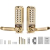 image:imageVEVOR Mechanical Keyless Entry Door Lock 14 Keys Mechanical Keypad with Handle DoubleSided Stainless Steel Waterproof Keyless Gate Lock for Home Office Fence GarageOil Rubbed Bronze