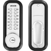 image:imageVEVOR Mechanical Keyless Entry Door Lock 20 Code Upgrade 47 Digits Code SingleSided Push Button Combination Mechanical Keypad Door Knob Auto Locking for Garden Gates Indoor or Outdoor SilverPearl Chrome