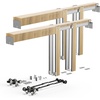 image:imageVEVOR Pocket Door Frame Kit for 4872 in Wide 80 in High Door Pocket Door Kit with TwoWay Soft Close Mechanism Slide Smoothly Quietly Easy to Install Wood and Galvanized Steel for Living Room72x80