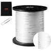image:imageVEVOR Polyester Pull Tape 12 x 1053 Mule Tape Flat Rope 1250 lbf Tensile Capacity Printed Webbing Cable Pulling Tape for Packaging Gardening Commercial Electrical Conduit Work White12 x 1053