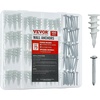 image:imageVEVOR Self Drilling Drywall Anchors 100 PCS Dry Wall Anchors and Screws Drywall Anchors Kit with Screws No Drill Hole Required Nylon Plastic Wall Anchors and Heavy Duty Metal Screws for Drywall