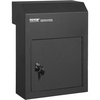 image:imageVEVOR Through The Door Key Drop Box Heavy Duty Steel Through The Door Mailbox with 18 12 Key Lock 12x6x16 Mail Drop Box Black