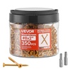 image:imageVEVOR Wood Screws 350 PCS 10 x 3Inch AntiRust Coated Exterior Deck Screw TorxT25 Star Drive Metal RustResistant Outdoor Decking Screws with 2 Screw Connectors for Decking Fencing Framing8 x 2