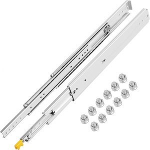image:imageVEVOR 1 Pair Full Extension Drawer Slides 18 20 22 28 30 32 36 38 40 44 48 52 56 60 in 500 lbs Load Capacity Locking Drawer Slides Ball Bearing with Lock Side Mount Drawer Slide Rail30 Inch