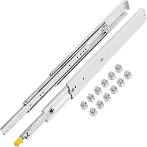 image:imageVEVOR 1 Pair Full Extension Drawer Slides 18 20 22 28 30 32 36 38 40 44 48 52 56 60 in 500 lbs Load Capacity Locking Drawer Slides Ball Bearing with Lock Side Mount Drawer Slide Rail22 Inch