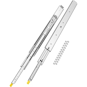 image:imageVEVOR 1 Pair Full Extension Drawer Slides 18 20 22 28 30 32 36 38 40 44 48 52 56 60 in 500 lbs Load Capacity Locking Drawer Slides Ball Bearing with Lock Side Mount Drawer Slide Rail38 inch