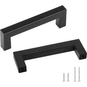 image:imageVEVOR 30 Pack Black Cabinet Pulls 503in  128mm Center to Center Kitchen Cabinet Drawer Rust and ScratchResistant Hardware Stainless Steel Door Handles for Kitchen Bathroom Bar Hardware Matte378 inch Hole Centers96mm