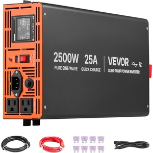 image:imageVEVOR 3000W Sump Pump Battery Backup System LCD Display Auto Switches to Battery Inverter Power for Sump Pump Pure Sine Wave for Basement Protection Emergency and Power Outage Battery Not Include2500W