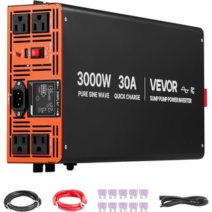 image:imageVEVOR 3000W Sump Pump Battery Backup System LCD Display Auto Switches to Battery Inverter Power for Sump Pump Pure Sine Wave for Basement Protection Emergency and Power Outage Battery Not Include3000W