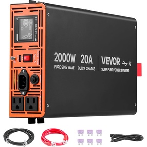 image:imageVEVOR 3000W Sump Pump Battery Backup System LCD Display Auto Switches to Battery Inverter Power for Sump Pump Pure Sine Wave for Basement Protection Emergency and Power Outage Battery Not Include2000W