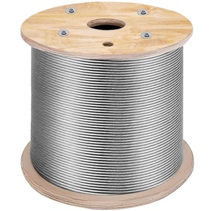 image:imageVEVOR 316 T304 Stainless Steel Cable 250FT 3700 LBS Breaking Strength Cable Railing System Wire Rope Aircraft Deck Railing Kit Fence Wire18 Cable