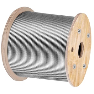 image:imageVEVOR 316 T304 Stainless Steel Cable 250FT 3700 LBS Breaking Strength Cable Railing System Wire Rope Aircraft Deck Railing Kit Fence Wire316 T304