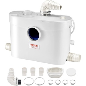 image:imageVEVOR 500W Macerator Pump 29 GPM Flow 26 ft8 m Head Macerator Sewerage Toilet Pump with 4 Water Inlets Waste Water Disposal Upflush Machine for Toilet Basement Shower Sink Laundry Bathtub900W