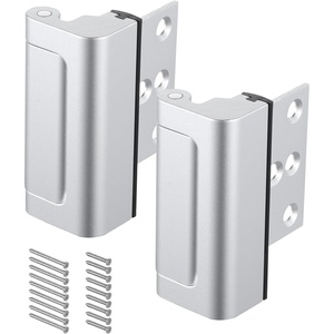 image:imageVEVOR Door Reinforcement Lock 2 Pack Home Security Door Lock with 3 Inch Stop Withstand 800 lbs of Force with 8 Screws for InwardOpening Aluminum Alloy Add Extra High Security to Your Home