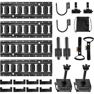 image:imageVEVOR ETrack TieDown Rail Kit 4 Pack 13 ft E Track Rails 2 UShaped Hooks 2 Tool Holders 2 Track Shelf Brackets 2 Tire Holders 2 Cable Storage Rings 8 End Caps amp 1 Bag Fit for Vans Trailers19 PACK