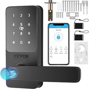 image:imageVEVOR Fingerprint Door Lock Electronic Biometric Deadbolt with Pioneering EasyGrip Design Auto Locking OneTime Code AntiPeeking Password Keyless Entry Door Lock for Home Apartment SilverBlack