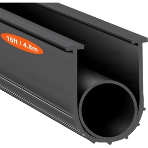 image:imageVEVOR Garage Door Seals Bottom Rubber U Shape O Ring Garage Door Weather Stripping Universal Weatherproof Threshold Buffering Sealing Rubber 516 inch TEnds and 3 34 inch Width 20 Ft Black16 Ft