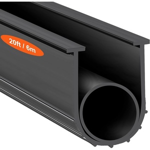 image:imageVEVOR Garage Door Seals Bottom Rubber U Shape O Ring Garage Door Weather Stripping Universal Weatherproof Threshold Buffering Sealing Rubber 516 inch TEnds and 3 34 inch Width 20 Ft Black20 Ft