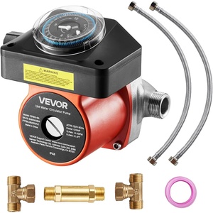 image:imageVEVOR Hot Water Recirculating Pump 10 GPM Instant Circulation Circulator Pump System 3Speed Control 013 HP 110120V NPT 34 in to NPT 12 in Adapter Stainless Steel Head for Water HeatersStainless Steel with Bypass Valve and timer