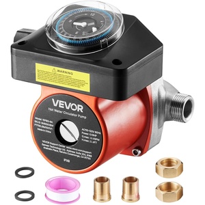 image:imageVEVOR Hot Water Recirculating Pump 10 GPM Instant Circulation Circulator Pump System 3Speed Control 013 HP 110120V NPT 34 in to NPT 12 in Adapter Stainless Steel Head for Water HeatersStainless Steel with timer