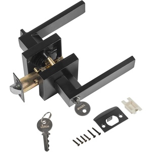 image:imageVEVOR Keyed Entry Door Knob Satin Nickel Door Knob with Round Ball Keyed Exterior amp Thumb Turn Lock Interior All Metal Doorknobs Hardware with Lock and Keys Modern Design for Bedroom amp BathroomMatte Black