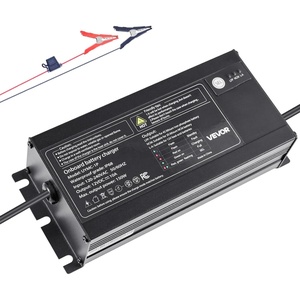 image:imageVEVOR Marine Battery Charger 1Bank 10A 12V Onboard Boat Charger IP68 Waterproof Smart OnBoard Battery Charger for LithiumIon LiFePO4 NCM LeadAcid Batteries Large Boat Yacht RV Trailer10ABank