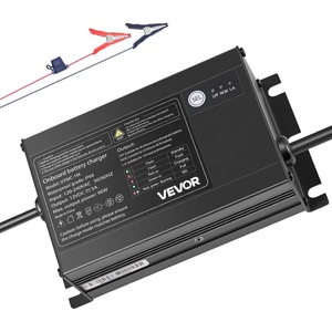 image:imageVEVOR Marine Battery Charger 1Bank 10A 12V Onboard Boat Charger IP68 Waterproof Smart OnBoard Battery Charger for LithiumIon LiFePO4 NCM LeadAcid Batteries Large Boat Yacht RV Trailer5ABank