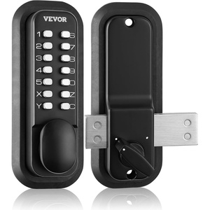 image:imageVEVOR Mechanical Keyless Entry Door Lock 14 Key Door Lock Mechanical Keypad with Adjustable Thumb Knob SingleSide Zinc Alloy Waterproof Keyless Gate Lock for Home OfficeBlack