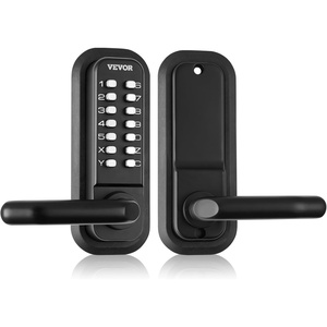 image:imageVEVOR Mechanical Keyless Entry Door Lock 14 Keys Mechanical Keypad with Handle DoubleSided Stainless Steel Waterproof Keyless Gate Lock for Home Office Fence GarageBlack