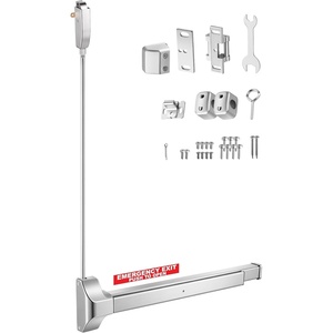 image:imageVEVOR Push Bar Panic Exit Device 31 Stainless Steel Commercial Panic Bar for Exit Doors Emergency Exit Door Hardware with Dual Locking Bolt and Sticker for 3146 Wood or Metal Door Silver28 x 6 x 26