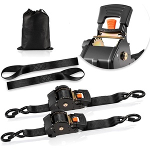 image:imageVEVOR Retractable Ratchet Straps 2 in x 10 ft Tie Down Straps with S Hooks 3033 lbs Break Strength 2 Soft Loops Tie Down Ratcheting for Moving Trailers Motorcycles Kayaks Car Roof 2 Pack