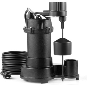 image:imageVEVOR Submersible Sewage Pump 13 HP 3000 GPH Cast Iron SewageEffluent Pump with Automatic Float Switch 15Inch NPT Discharge 120V 25 ft Lift for Basement Septic Tank Residential Sump Basin15 Npt Discharge
