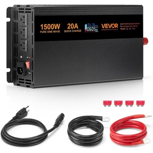 image:imageVEVOR Sump Pump Battery Backup System 1500W Auto Switches to Battery Inverter for Continuous Sump Pump Operation Pure Sine Wave LCD Display for Basement Protection Emergency and Power Outage1500W