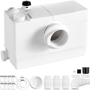 image:imageVEVOR Utility Sink Pump 350W 7200Lh Flow 262 ft  8 m Head Drain Pump Waste Water Disposal Machine with 3 Inlets Portable amp Powerful Performance for Basement Kitchen Sink Shower Gray Water800W  PCB Smart Control