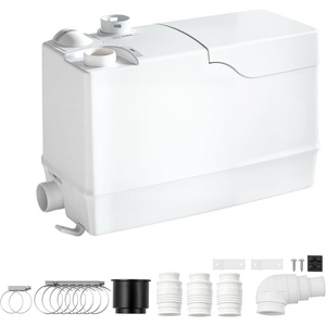 image:imageVEVOR Utility Sink Pump 350W 7200Lh Flow 262 ft  8 m Head Drain Pump Waste Water Disposal Machine with 3 Inlets Portable amp Powerful Performance for Basement Kitchen Sink Shower Gray Water800W Utility Sink Pump