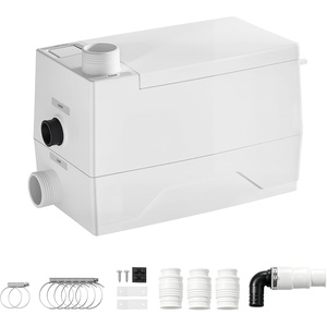 image:imageVEVOR Utility Sink Pump 350W 7200Lh Flow 262 ft  8 m Head Drain Pump Waste Water Disposal Machine with 3 Inlets Portable amp Powerful Performance for Basement Kitchen Sink Shower Gray Water350W Utility Sink Pump