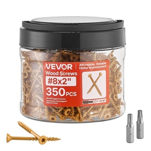 image:imageVEVOR Wood Screws 350 PCS 10 x 3Inch AntiRust Coated Exterior Deck Screw TorxT25 Star Drive Metal RustResistant Outdoor Decking Screws with 2 Screw Connectors for Decking Fencing Framing8 x 2