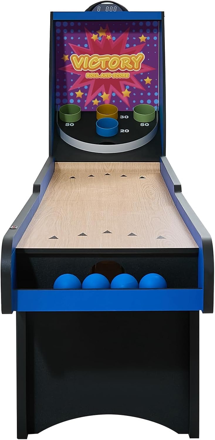 image:imageVEVOR Roll and Score Classic Arcade GameTable Sky Ball Table Machine LED ElectronicScorer amp Track Lighting Sound Automatic BallReturn Home Recreation Game Room8
