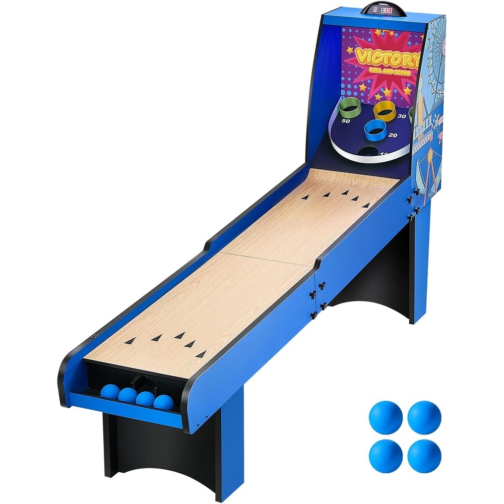 image:imageVEVOR Roll and Score Classic Arcade GameTable Sky Ball Table Machine LED ElectronicScorer amp Track Lighting Sound Automatic BallReturn Home Recreation Game Room8