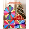 image:imageVEVOR 24 in Spinning Prize Wheel 14 Slots Spinning Wheel with Stand Adjustable Height Win Fortune Roulette with a Dry Erase and 2 Markers 6 Colors Easy Assembly for Party Pub Trade Show Carnival