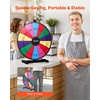 image:imageVEVOR 24 in Spinning Prize Wheel 14 Slots Spinning Wheel with Stand Tabletop Win Fortune Roulette with a Dry Erase and 2 Markers 6 Colors Easy Assembly for Party Pub Trade Show Carnival Events24 INCH TABLE TOP