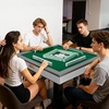 image:imageVEVOR Automatic Mahjong Table with Wheels 2 Sets of 40 mm Tiles 164 Pcs Roller Coaster Style MahjongTable Foldable and Automatic Shuffler for Home Outdoor Leisure amp Gifts for Mahjong Players42MM152 Pcs